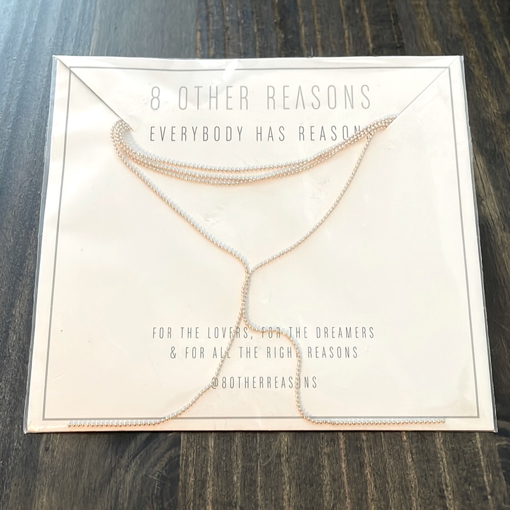 8 Other Reasons Rose Gold Nine Lives Choker Necklace NWT!